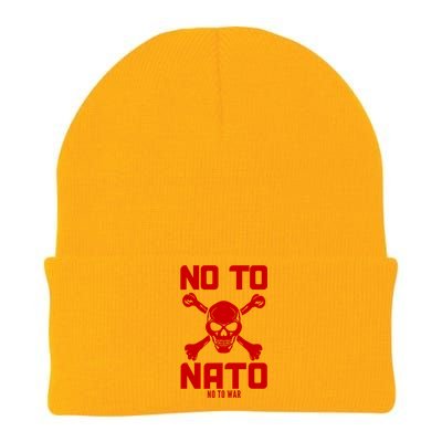 No To NATO Anti War Peace Ukraine Knit Cap Winter Beanie