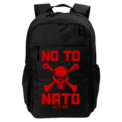 No To NATO Anti War Peace Ukraine Daily Commute Backpack