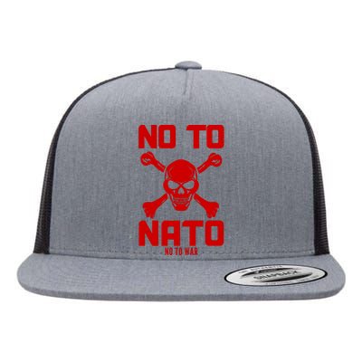 No To NATO Anti War Peace Ukraine Flat Bill Trucker Hat