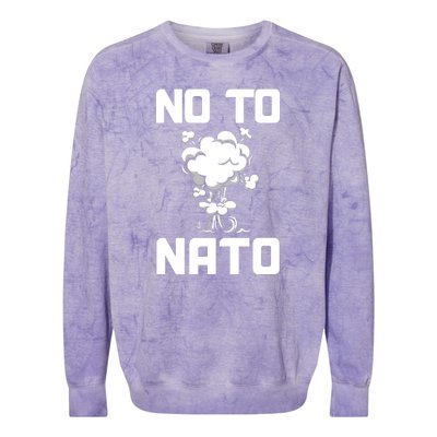 No To NATO Anti War Peace Ukraine Colorblast Crewneck Sweatshirt