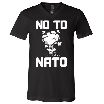 No To NATO Anti War Peace Ukraine V-Neck T-Shirt