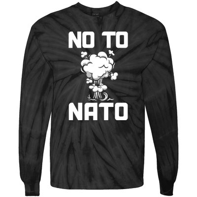 No To NATO Anti War Peace Ukraine Tie-Dye Long Sleeve Shirt