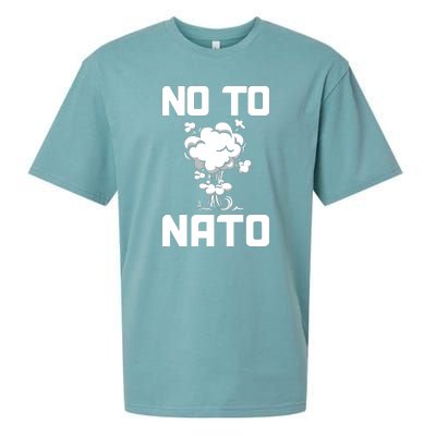 No To NATO Anti War Peace Ukraine Sueded Cloud Jersey T-Shirt