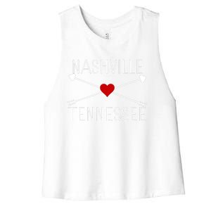 Nashville Tn Women's Racerback Cropped Tank