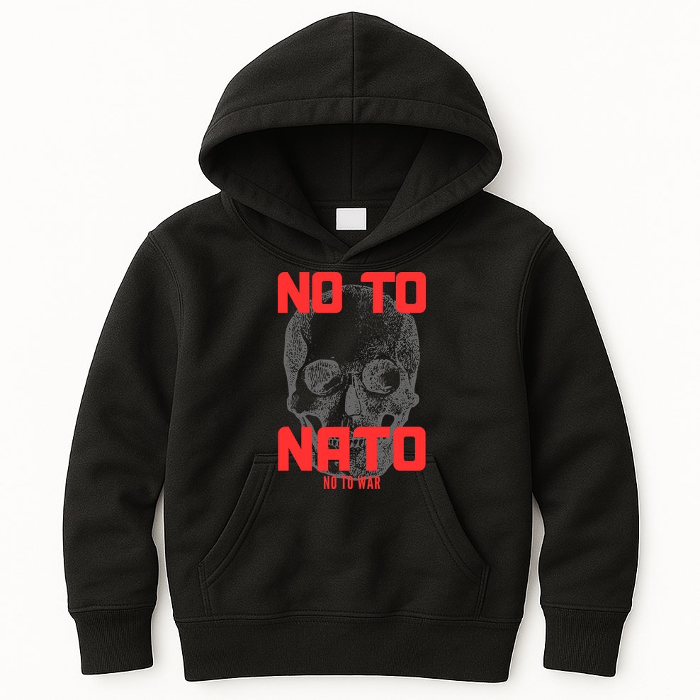 No To NATO Anti War Peace Ukraine Kids Hoodie