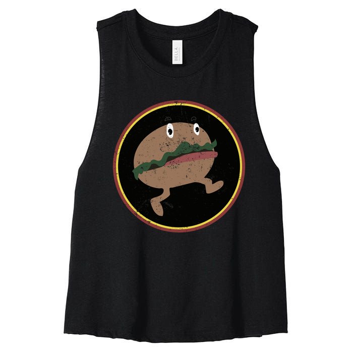 Nona The Ninth Burger Women's Racerback Cropped Tank