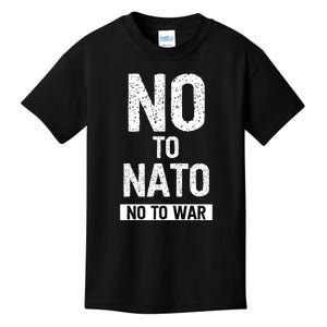 No To NATO Anti War Peace Ukraine Kids T-Shirt