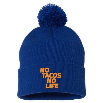 No Tacos No Life Pom Pom 12in Knit Beanie