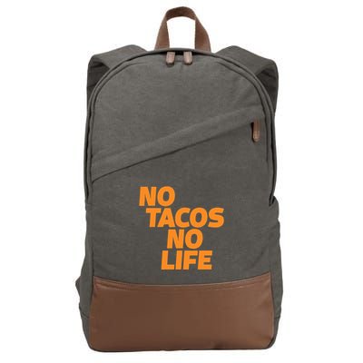 No Tacos No Life Cotton Canvas Backpack
