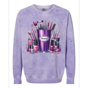 Nail Technician Colorblast Crewneck Sweatshirt