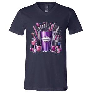 Nail Technician V-Neck T-Shirt