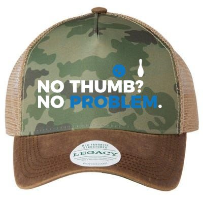 No Thumb No Problem Two Handed Bowling Bowler Meaningful Gift Legacy Tie Dye Trucker Hat
