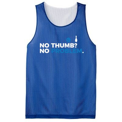 No Thumb No Problem Two Handed Bowling Bowler Meaningful Gift Mesh Reversible Basketball Jersey Tank