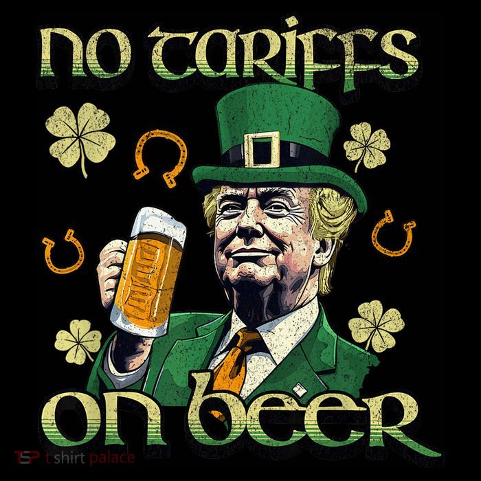 No Tariffs on Beer Funny St Patricks Day Trump Tall T-Shirt