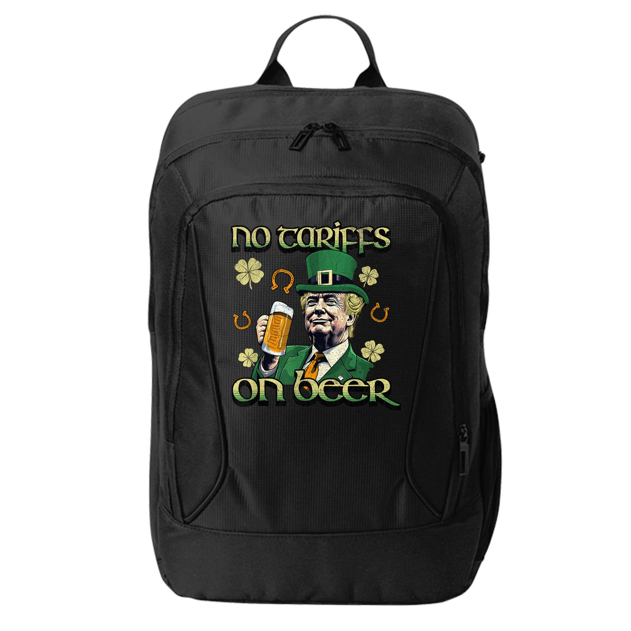 No Tariffs on Beer Funny St Patricks Day Trump City Backpack