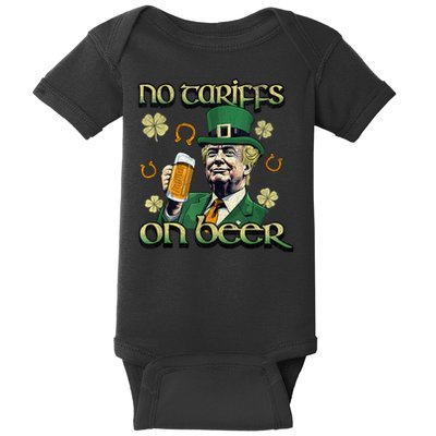 No Tariffs on Beer Funny St Patricks Day Trump Baby Bodysuit