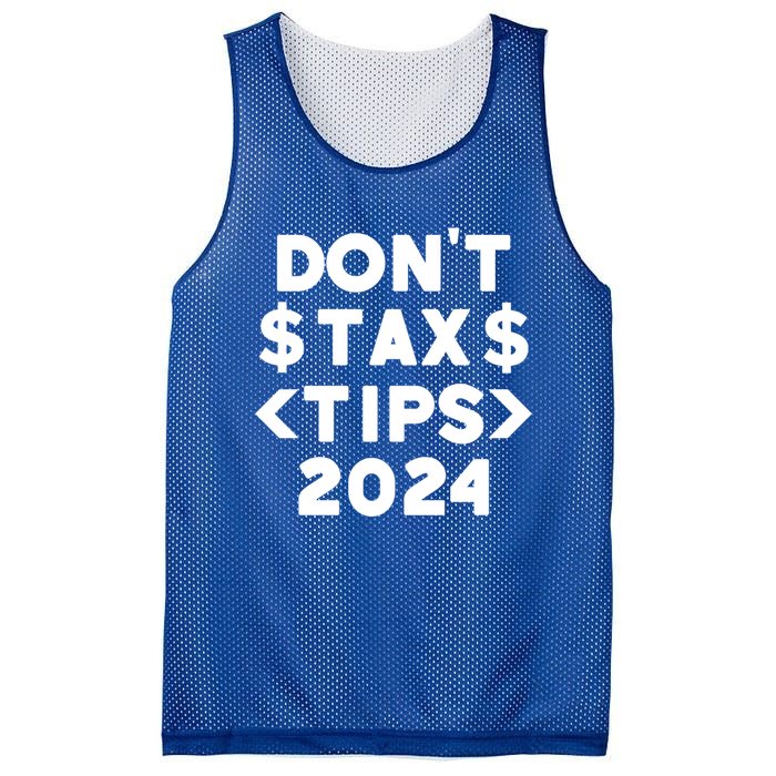 No Tax On Tips Vote Trump 2024 Take America Back Protrump Cute Gift Mesh Reversible Basketball Jersey Tank