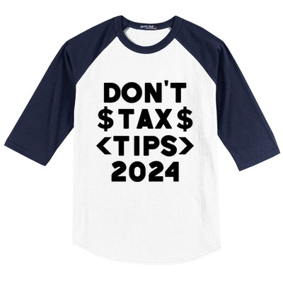 No Tax On Tips Vote Trump 2024 Take America Back Protrump Cute Gift Baseball Sleeve Shirt