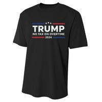 No Tax On Overtime Trump 2024 Performance Sprint T-Shirt