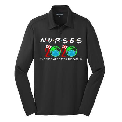 Nurses The Ones Who Saved The World Silk Touch Performance Long Sleeve Polo