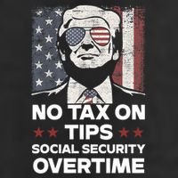 No Tax On Tips Social Security Overtime Trump 2024 11oz C Handle Ceramic Mug