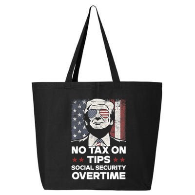No Tax On Tips Social Security Overtime Trump 2024 25L Jumbo Tote