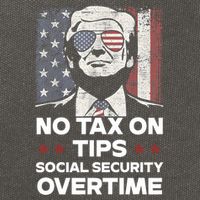 No Tax On Tips Social Security Overtime Trump 2024 Cotton Canvas Backpack