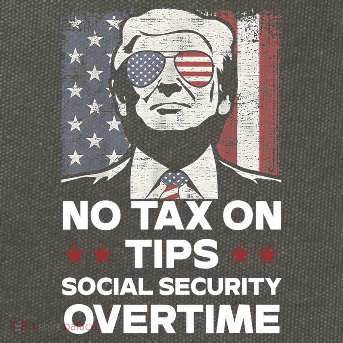 No Tax On Tips Social Security Overtime Trump 2024 Cotton Canvas Backpack