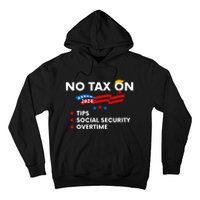 No Tax On Tips Social Security Overtime Trump 2024 Support Trump Vance 2024 Hoodie