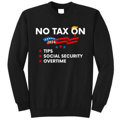 No Tax On Tips Social Security Overtime Trump 2024 Support Trump Vance 2024 Sweatshirt