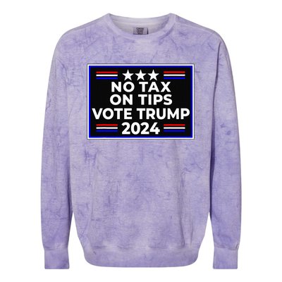 No Tax On Tips Vote Donald Trump Colorblast Crewneck Sweatshirt