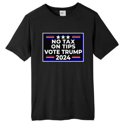 No Tax On Tips Vote Donald Trump Tall Fusion ChromaSoft Performance T-Shirt