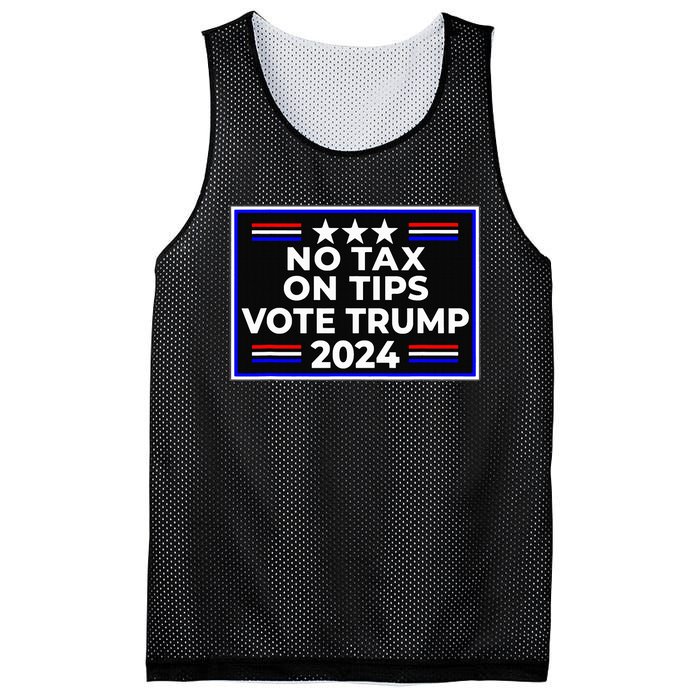 No Tax On Tips Vote Donald Trump Mesh Reversible Basketball Jersey Tank