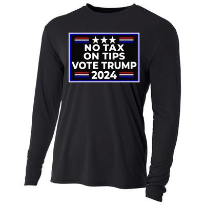 No Tax On Tips Vote Donald Trump Cooling Performance Long Sleeve Crew