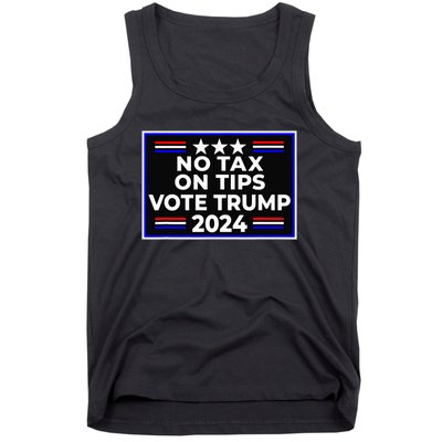 No Tax On Tips Vote Donald Trump Tank Top