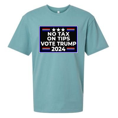 No Tax On Tips Vote Donald Trump Sueded Cloud Jersey T-Shirt