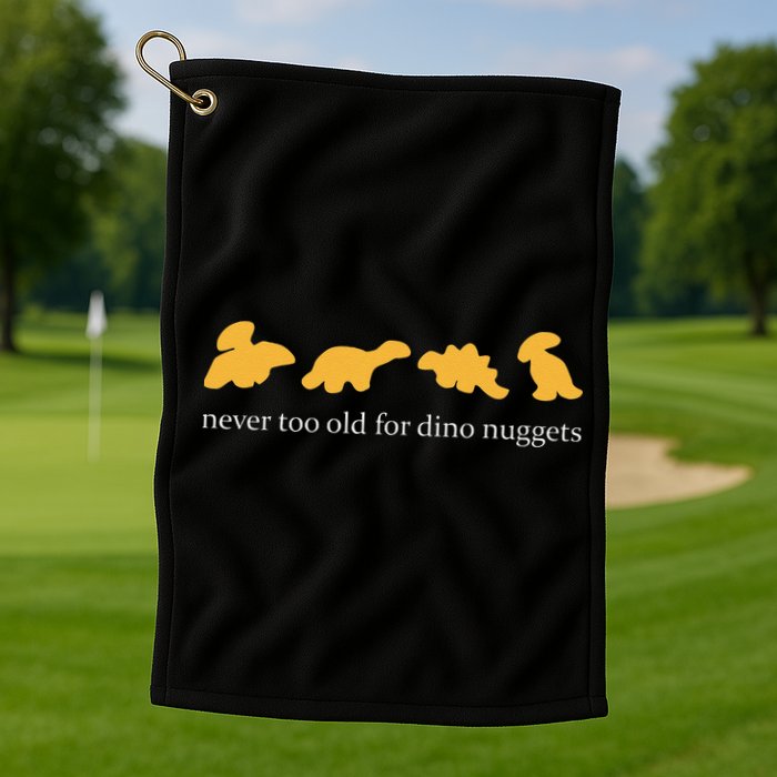Never Too Old For Dino Nuggets Golf Towel