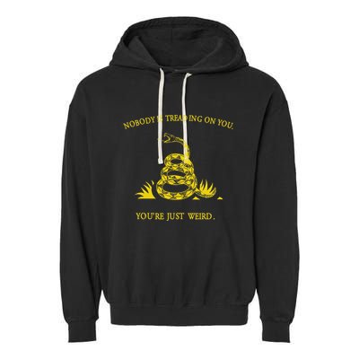 NobodyS Treading On You. YouRe Weird. Funny Election Snake Garment-Dyed Fleece Hoodie