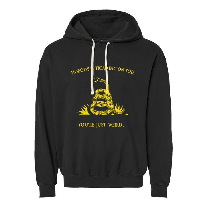 NobodyS Treading On You. YouRe Weird. Funny Election Snake Garment-Dyed Fleece Hoodie