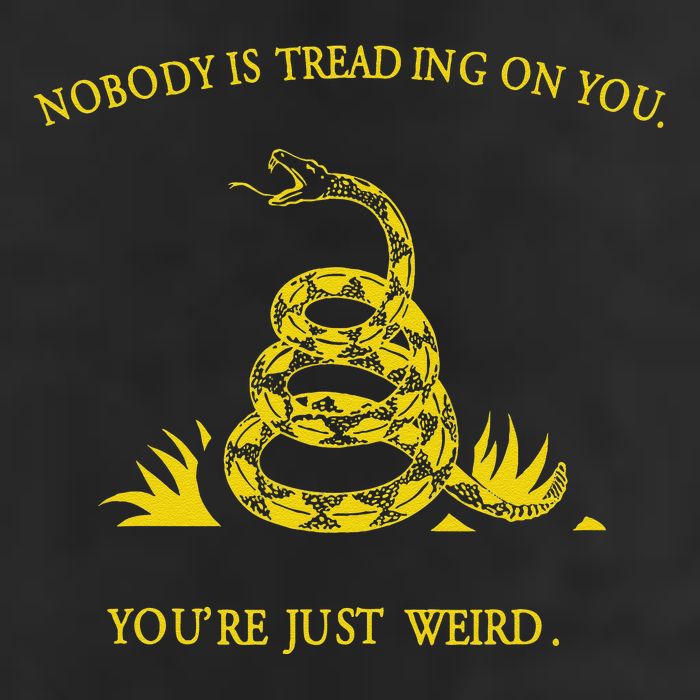 NobodyS Treading On You. YouRe Weird. Funny Election Snake Garment-Dyed Fleece Hoodie