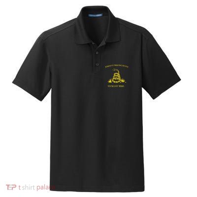 NobodyS Treading On You. YouRe Weird. Funny Election Snake Dry Zone Grid Polo