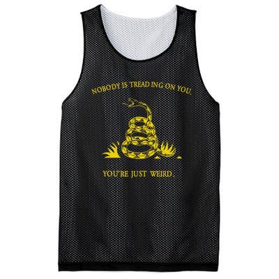 NobodyS Treading On You. YouRe Weird. Funny Election Snake Mesh Reversible Basketball Jersey Tank