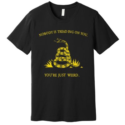 NobodyS Treading On You. YouRe Weird. Funny Election Snake Premium T-Shirt