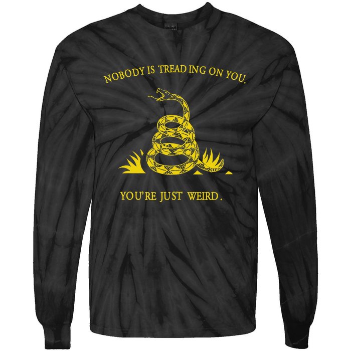 NobodyS Treading On You. YouRe Weird. Funny Election Snake Tie-Dye Long Sleeve Shirt