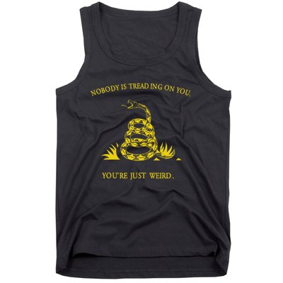 NobodyS Treading On You. YouRe Weird. Funny Election Snake Tank Top