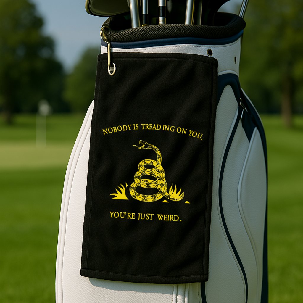 NobodyS Treading On You. YouRe Weird. Funny Election Snake Golf Towel
