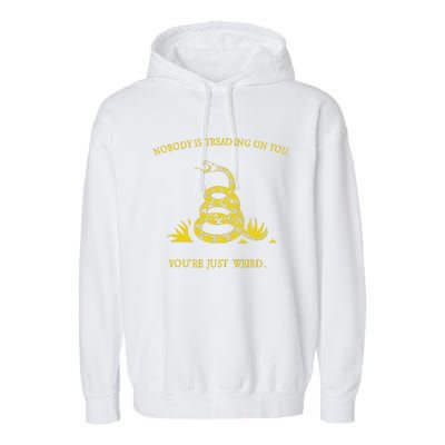 NobodyS Treading On You. YouRe Weird. Funny Election Snake Garment-Dyed Fleece Hoodie