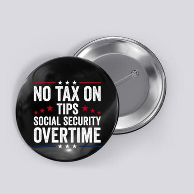 No Tax On Tips Social Security Overtime Trump 2024 Long Sleeve Button