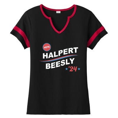 Nbcstore The Office Vote Halpert Beesly 24 Ladies Halftime Notch Neck Tee