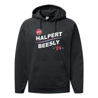 Nbcstore The Office Vote Halpert Beesly 24 Performance Fleece Hoodie